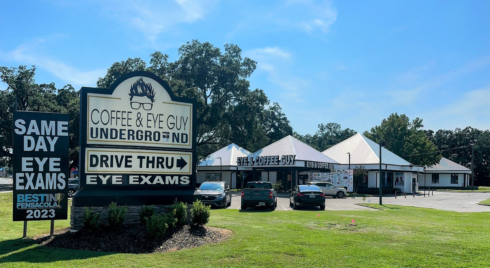 My Eye Guy storefront on N Davis Hwy, Pensacola — same-day and drive-thru eye exams