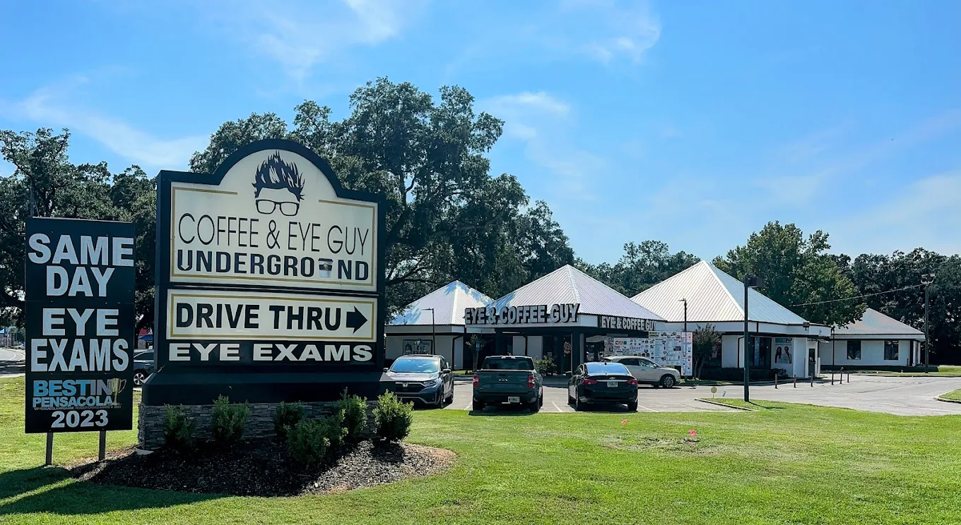 My Eye Guy storefront and monument sign on N Davis Hwy, Pensacola